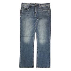 Clyde - Axel Men's Slim Boot Cut Stretch Comfort Button & Zip Closure Denim Jean